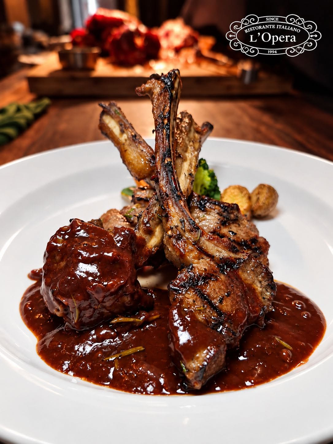 L’Opera’s recent photograph of lamb with a rich sauce